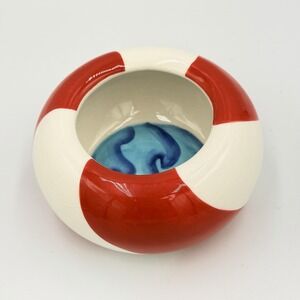 VTG Boston Warehouse Anna Maria Life Preserver Dip Bowl Nautical Coastal Beach